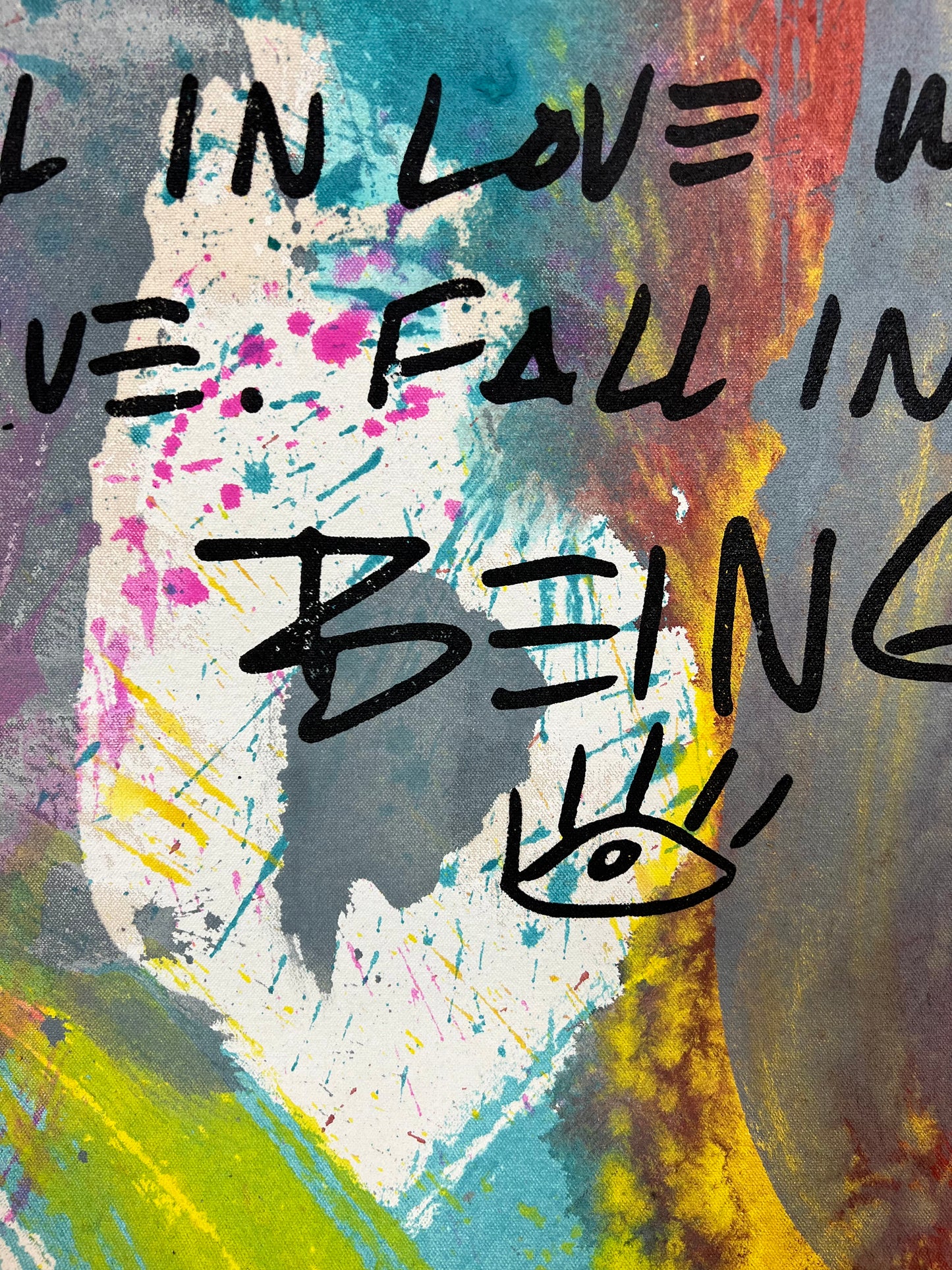 Fall In Love With Being Alive no.3 / Abstract Screen Print / January 2023